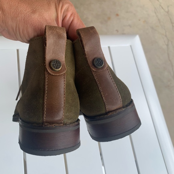 Bussola military green suede boots with laces size 7.5 (European 38) - Picture 10 of 16